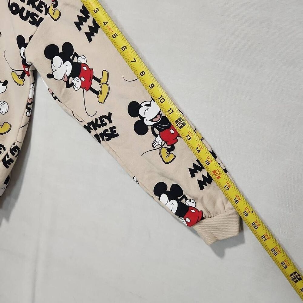 H&M X Disney Mickey Mouse Print Pullover Sweater Tan - Picture 8 of 8